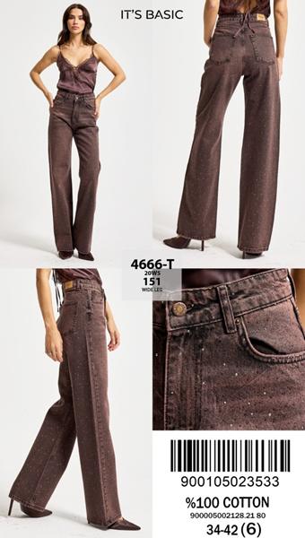 Джинсы Jeans Style (34-42) 4666-151 brown (деми)