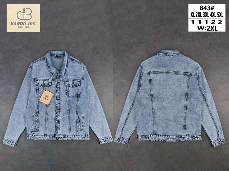 Куртка Baron Jeans (XL-5XL) 843 l.blue (деми)
