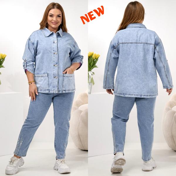 Рубашка Beki (2XL-7XL) 548 l.blue (деми)