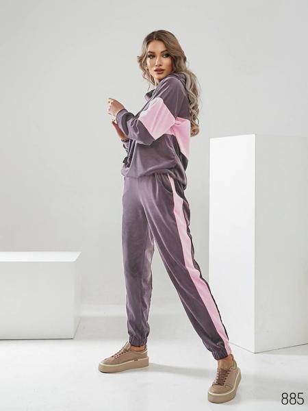 Костюм спорт Romeo life (42-56) 885 grey-pink (деми)