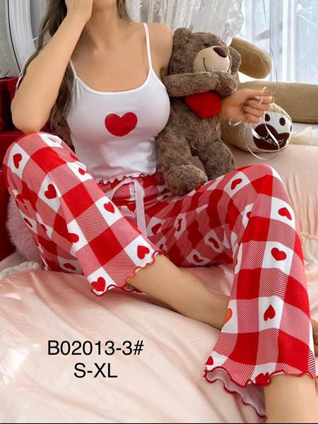 Пижама Brilliant (S-XL) B02013-3 red (лето)