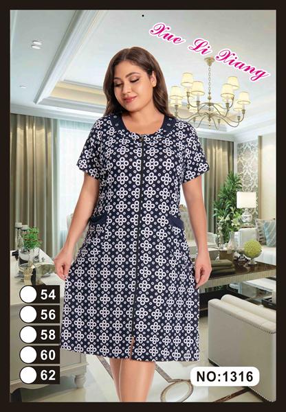 Халат Brilliant (54-62) 1316 navy-white (лето)