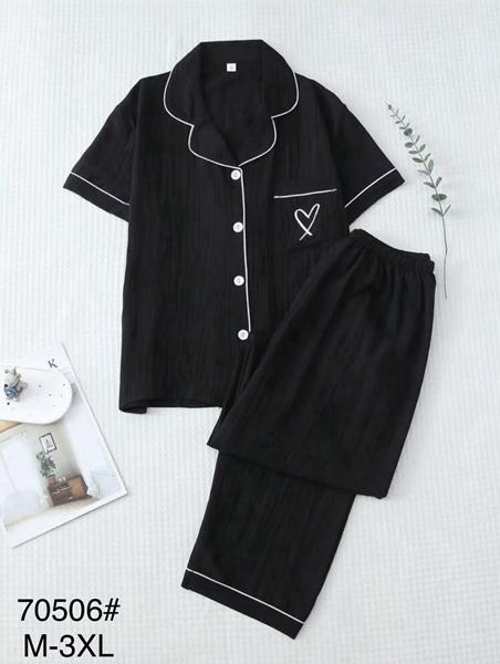 Ночнушка Brilliant (M-3XL) 70506 black (лето)