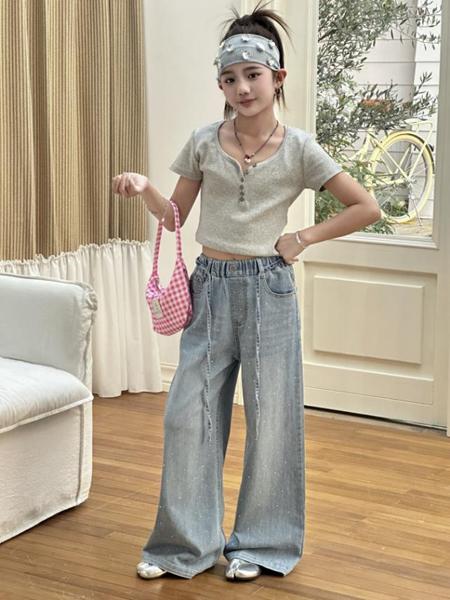 Джинсы Yalisi (120-170) 9079 l.blue (деми)