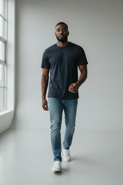 Футболка 2BRO (M-3XL) 26049 navy (лето)