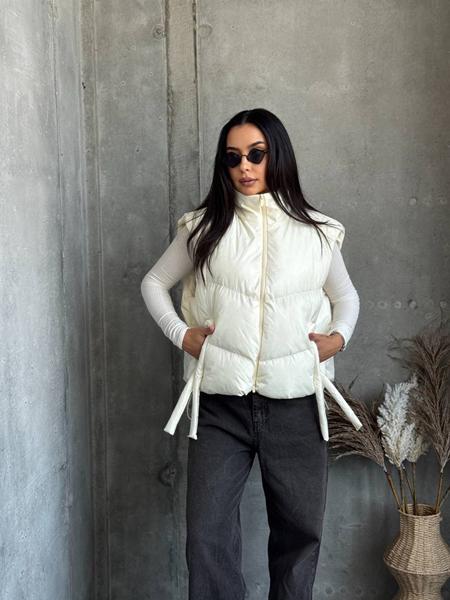 Жилетка Style Nadezhda (one size) 2499 milk (деми)