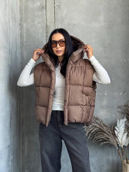 Жилетка Style Nadezhda (one size) 2536 d.beige (деми)