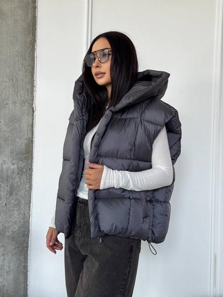 Жилетка Style Nadezhda (one size) 2536 d.grey (деми)