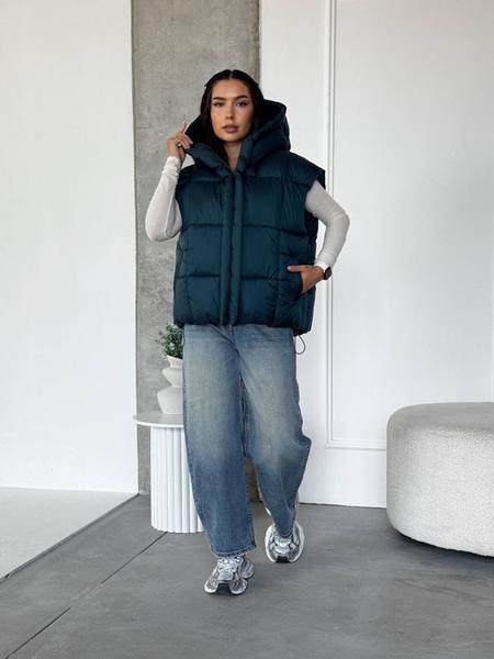 Жилетка Style Nadezhda (one size) 2536 green (деми)
