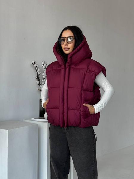 Жилетка Style Nadezhda (one size) 2536 wine (деми)