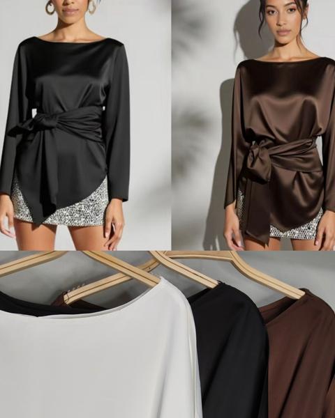 Блузка Style Nadezhda (one size) 1642 brown (деми)