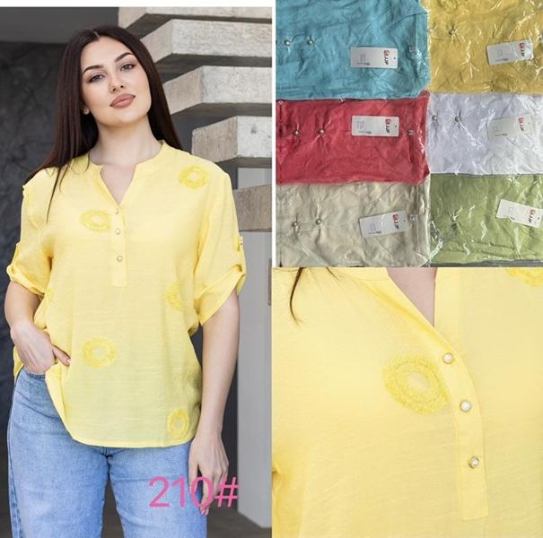 Блузка Style Nadezhda (XL-4XL) 210 yellow (лето)