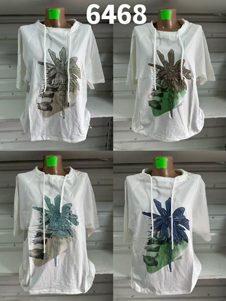 Футболка Style Nadezhda (42-52) 6468 white-l.blue (лето)