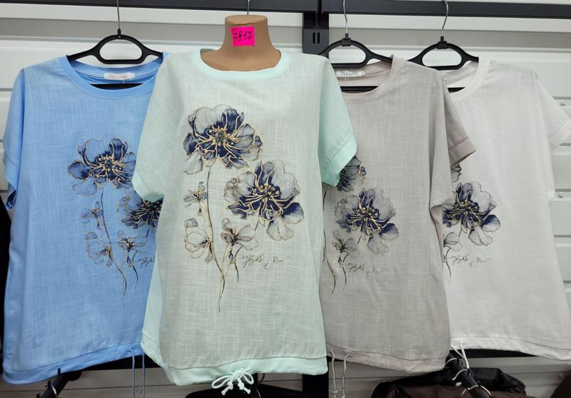 Футболка Style Nadezhda (XL-4XL) 7817 white (лето)