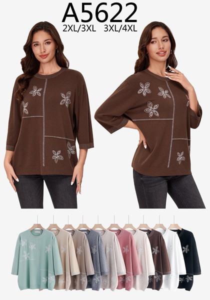 Свитер Style Nadezhda (2XL-4XL) A5622 mint (деми)