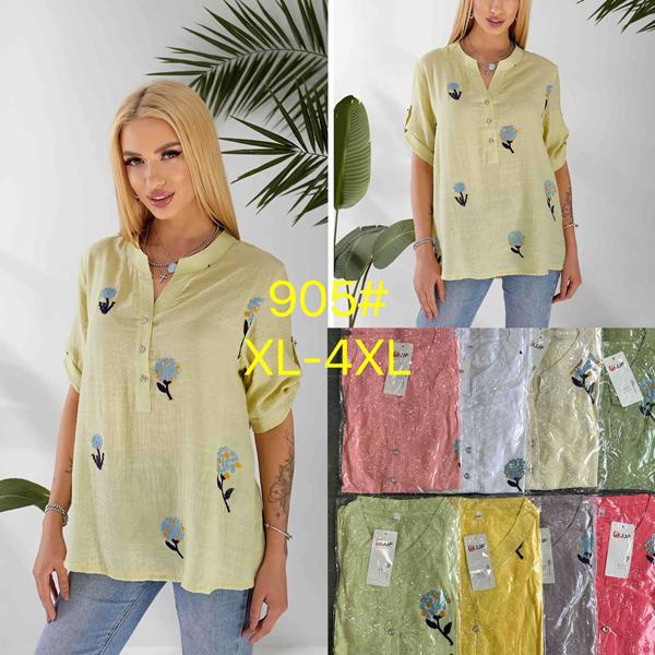 Блузка Style Nadezhda (XL-4XL) J905 pink (лето)