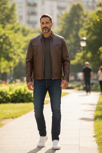 Куртка LiOpt (48-60) L11 brown (деми)