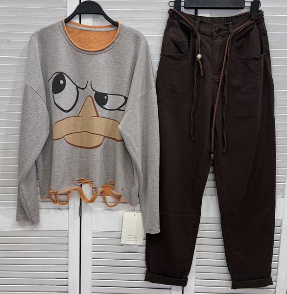 Свитер DIVO (one size) DV345 grey (деми)