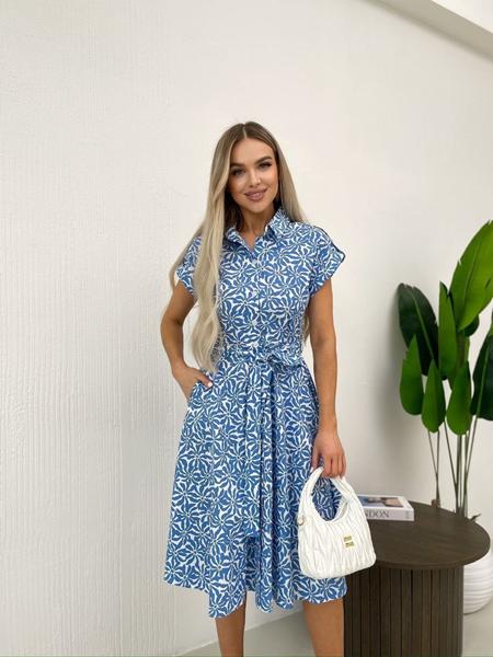 Платье Arina (42-48) 2444 l.blue (лето)