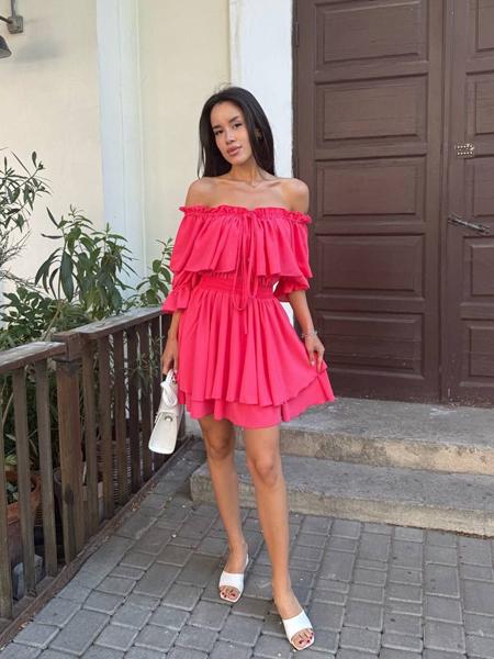 Платье Arina (42-48) 3114 d.pink (лето)