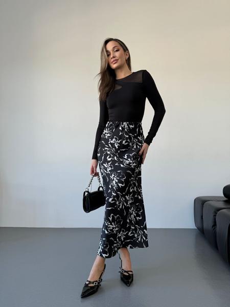 Юбка Arina (42-46) 8066-2 black (лето)