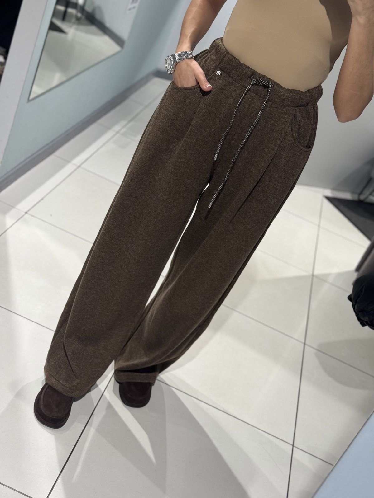 Штаны Comod (M-XL) 5985 brown (деми)