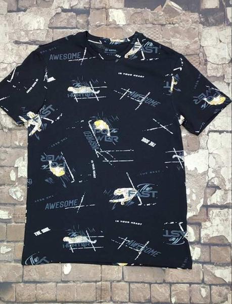 Футболка Samo (M-2XL) M5488R-3 black (лето)