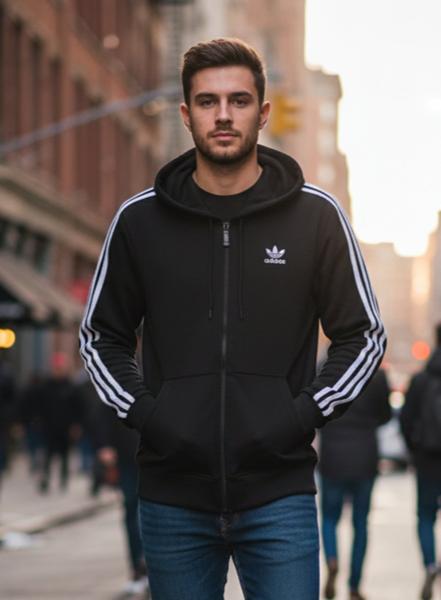 Кофта спорт Delviago (46-54) DL625 black (деми)