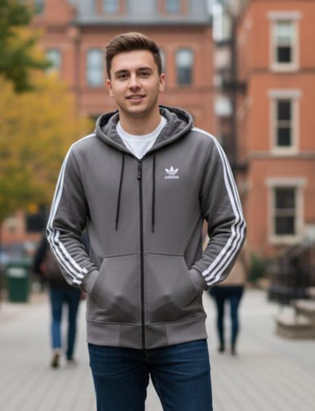 Кофта спорт Delviago (46-54) DL628 grey (деми)