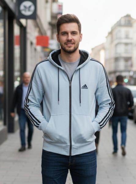 Кофта спорт Delviago (46-54) DL629 l.blue (деми)