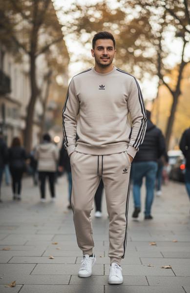 Костюм спорт Delviago (46-54) DL656 beige (деми)