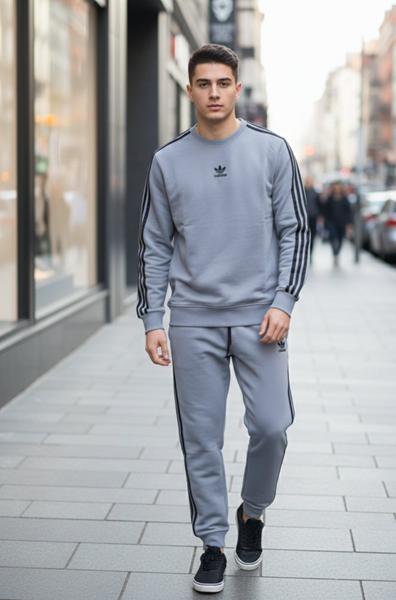 Костюм спорт Delviago (46-54) DL657 grey (деми)