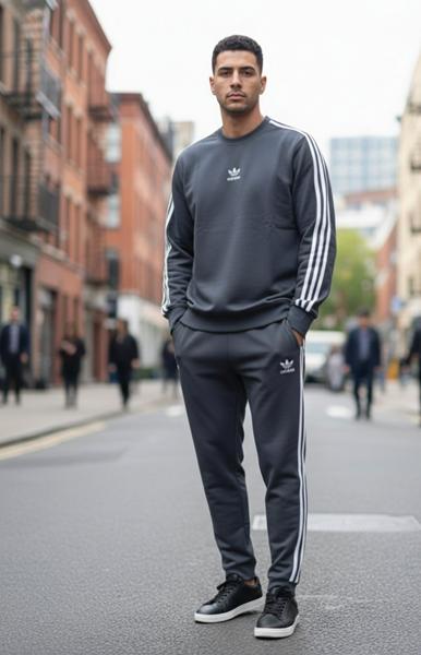 Костюм спорт Delviago (46-54) DL660 d.grey (деми)