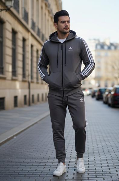 Костюм спорт Delviago (46-54) DL671 grey (деми)