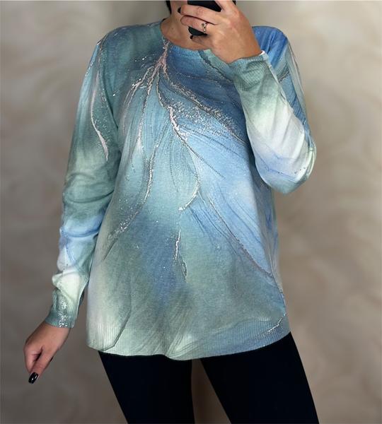 Свитер Elena&Vika (48-54) 25209 mint (деми)