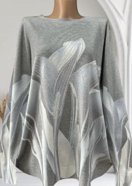 Свитер Elena&Vika (48-54) 25210 grey (деми)