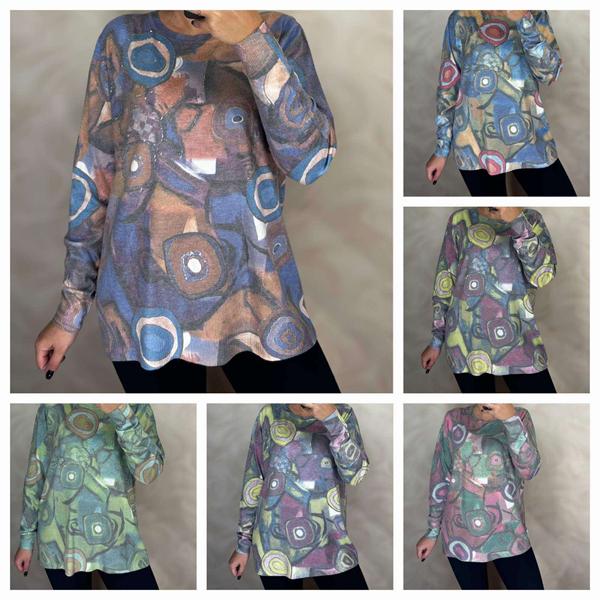 Свитер Elena&Vika (48-54) 25211 blue (деми)