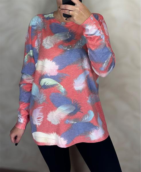 Свитер Elena&Vika (48-54) 25215 coral (деми)