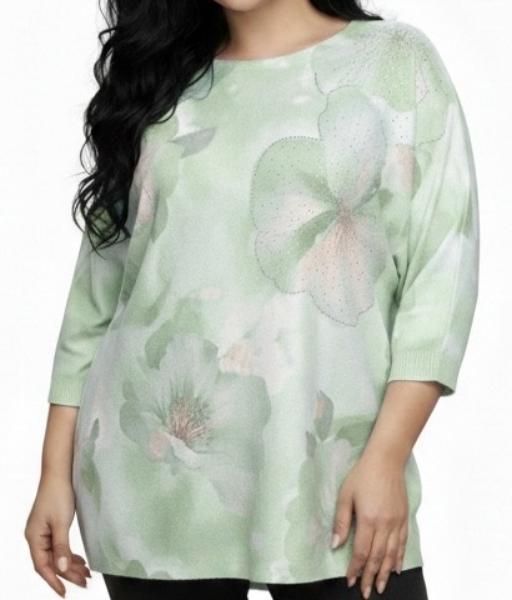 Свитер Elena&Vika (52-56) 26126 green (деми)