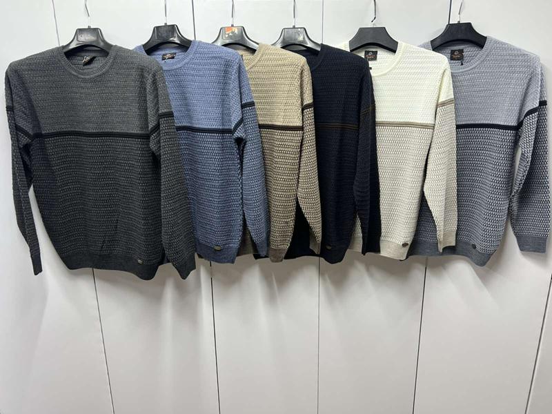 Свитер Navas (L-2XL) NV1036 l.blue (деми)