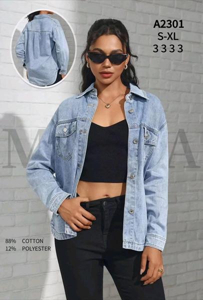 Рубашка Jeans Club (S-XL) A2301 l.blue (деми)