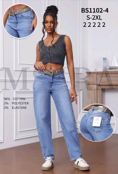 Джинсы Jeans Club (S-2XL) BS1102-4 l.blue (деми)