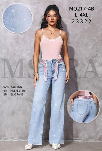 Джинсы Jeans Club (L-4XL) MQ217-4B l.blue (деми)