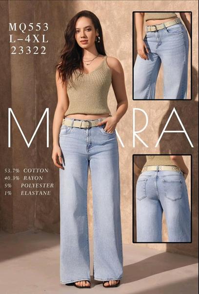 Джинсы Jeans Club (L-4XL) MQ553 l.blue (деми)