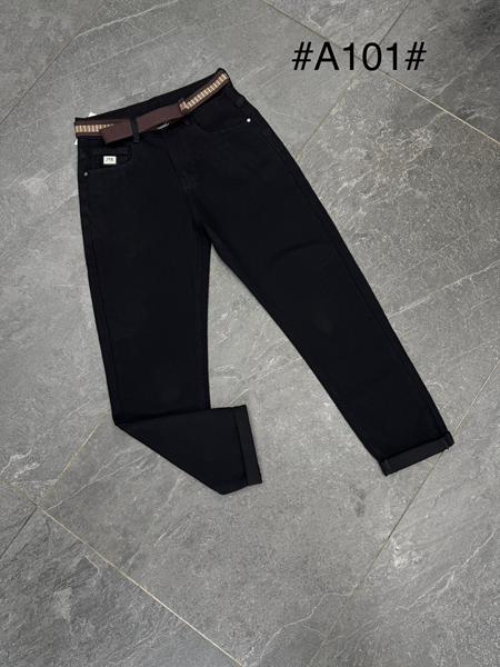 Джинсы F.T.H (30-38) A101 black (деми)