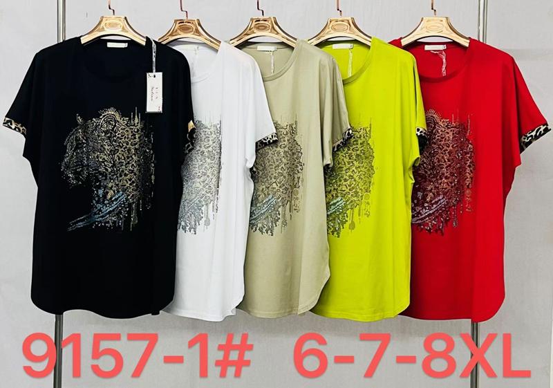 Футболка Immei (6XL-8XL) 9157-1 red (лето)