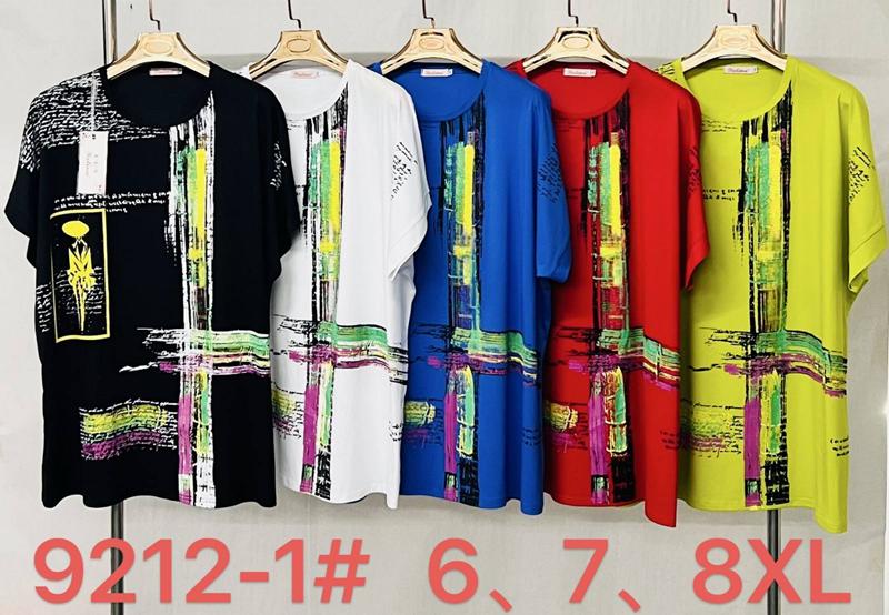 Футболка Immei (6XL-8XL) 9212-1 black (лето)