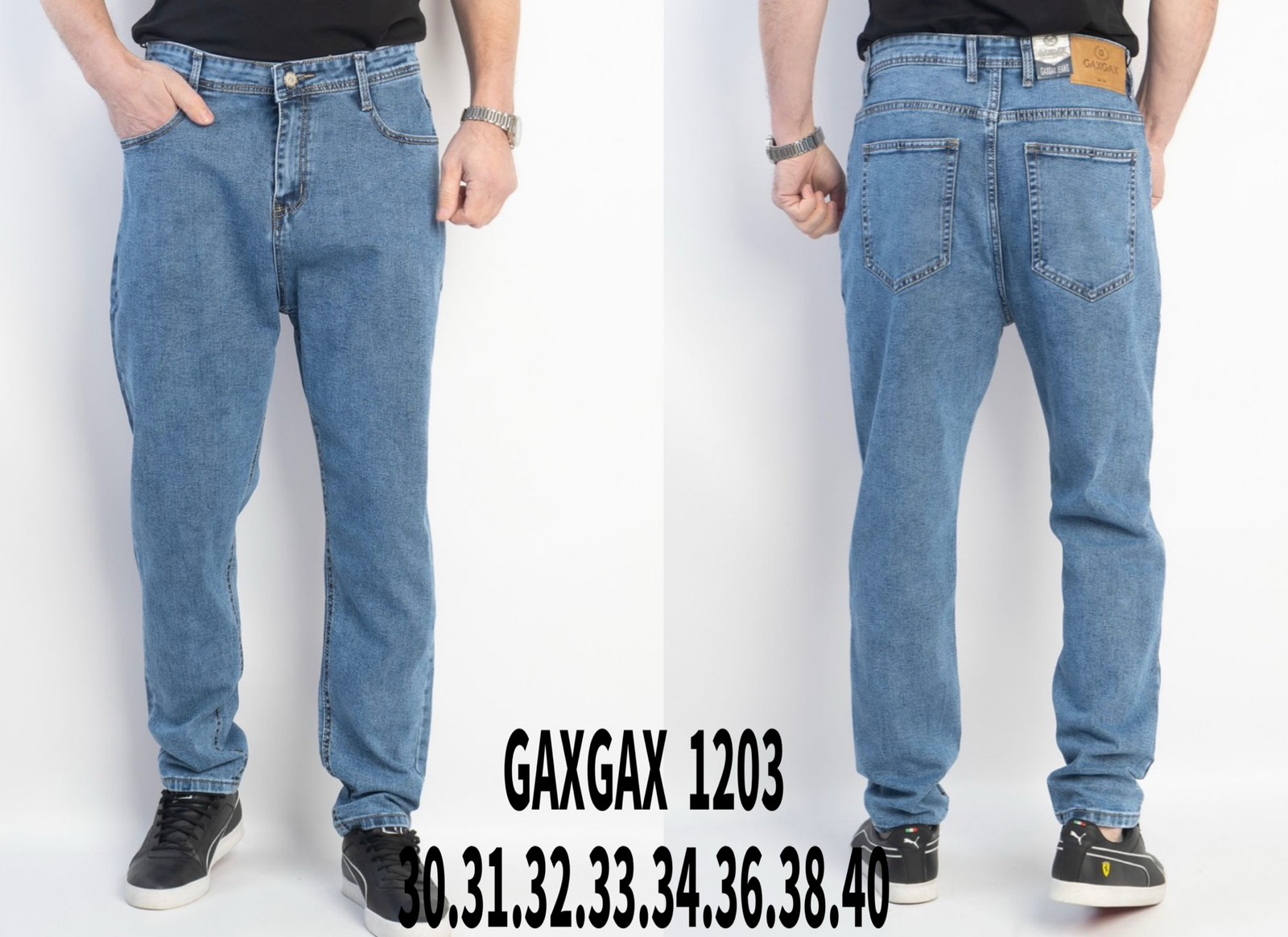 Джинсы Basanjiu (30-40) 1203 blue (деми)