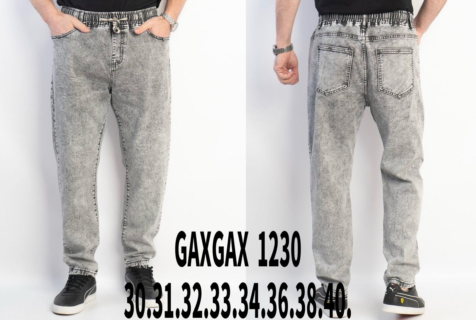 Джинсы Basanjiu (30-40) 1230 grey (деми)