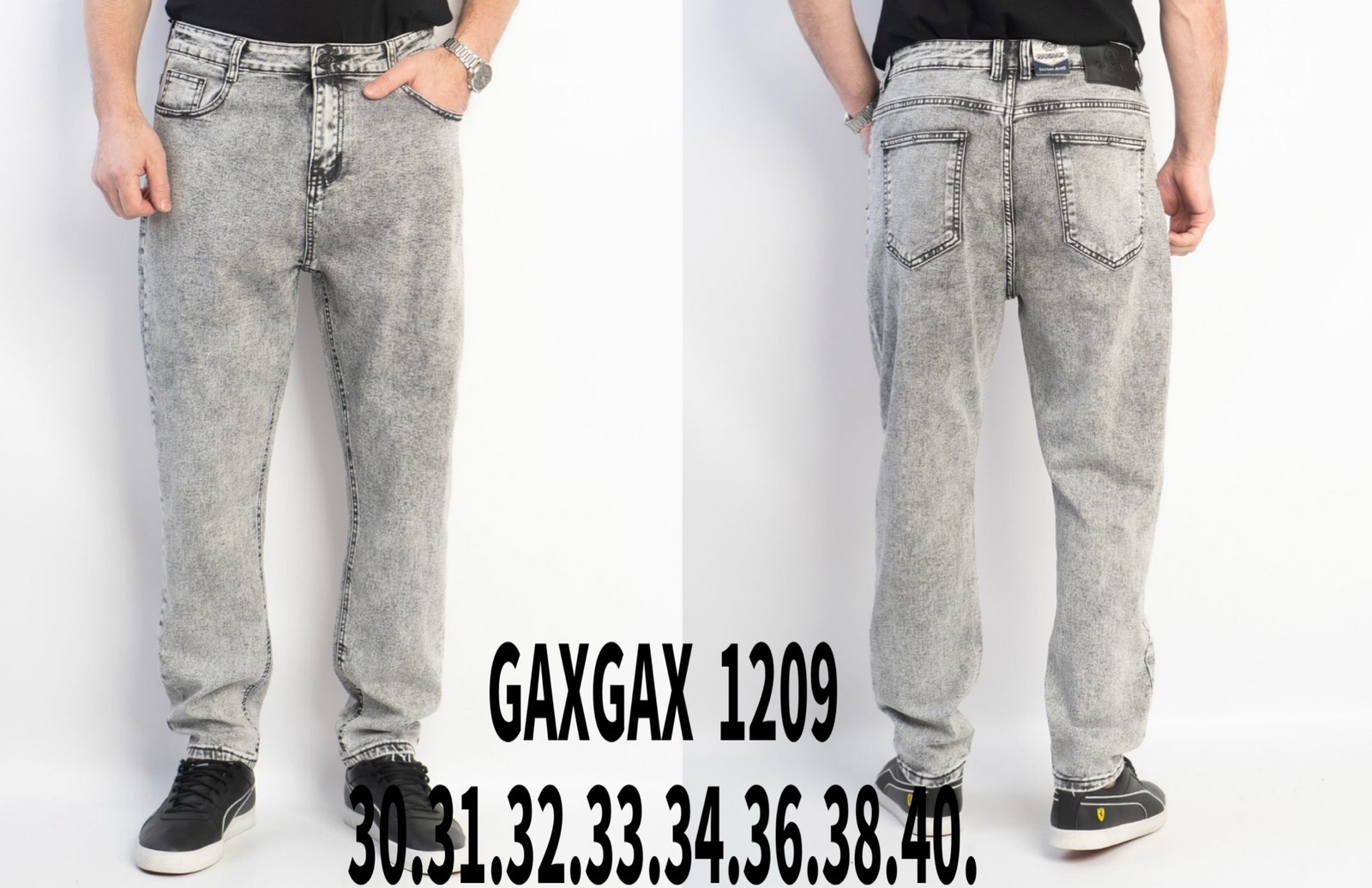 Джинсы Basanjiu (30-40) 1290 grey (деми)